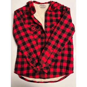 Boston Traders Red Plaid Flannel Shirt Jacket
